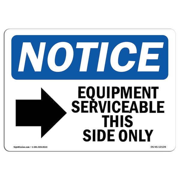 Sign, 3.5" H, Equipment Serviceable Side Sign, Landscape, NS-D-35-L-12128-10PK